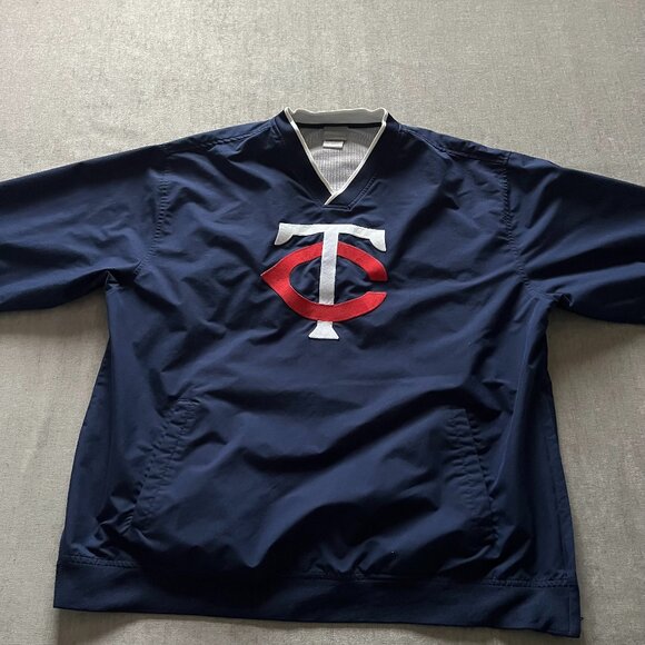 Genuine Merchandise Minnesota Twins Jacket Men XL Blue Pullover Windbreaker MLB - Picture 1 of 9